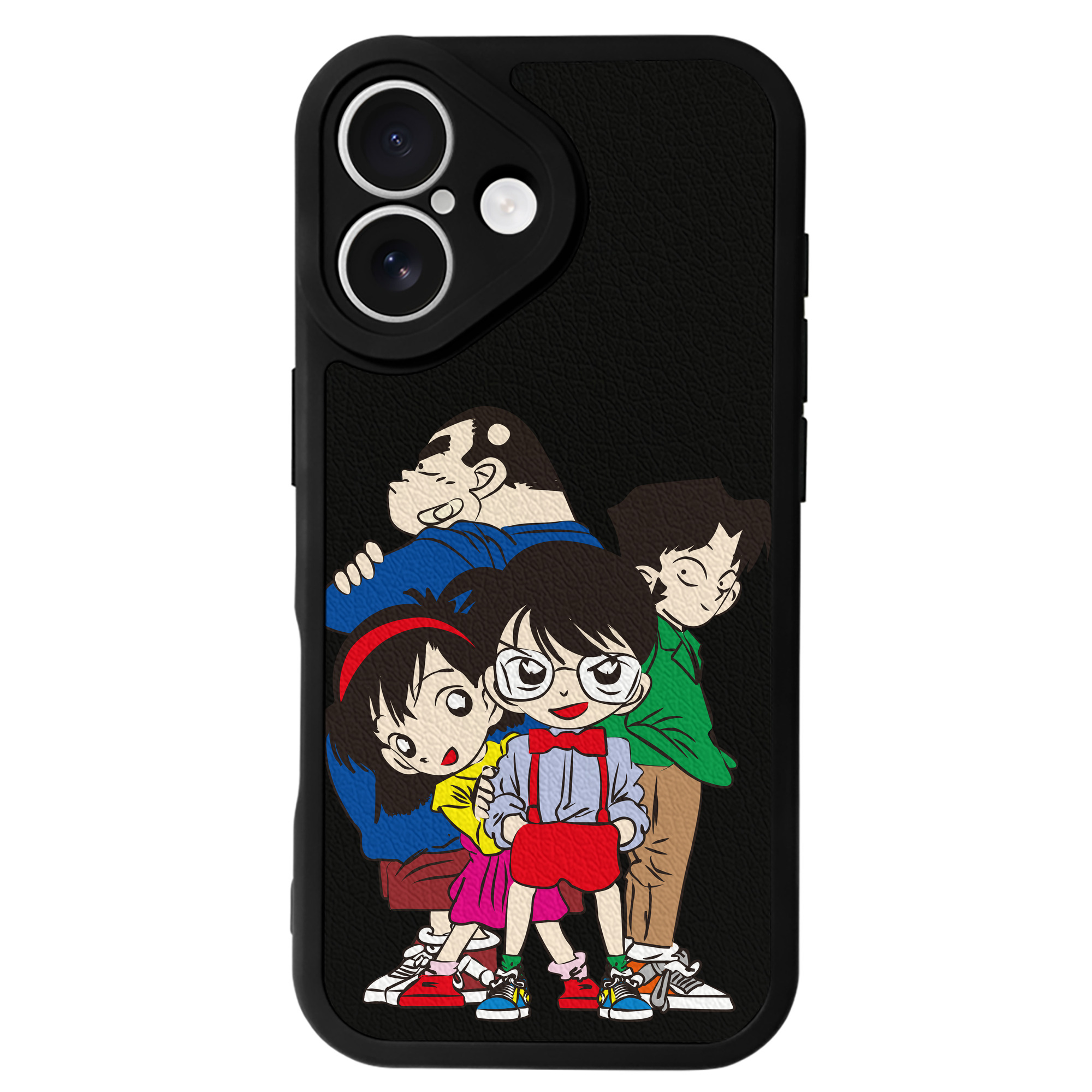 （画像用） 名探偵コナン Detective Conan 【iPhone 16シリーズ対応】シリコンスマホケース（レザー調） 材質：シリコン